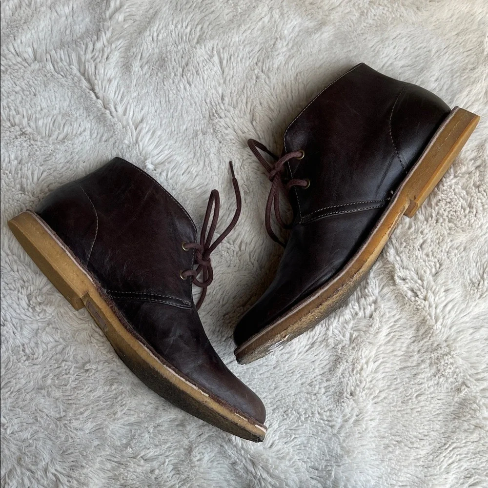 Men's Leighton Chukka Boots in brown leather size 10 - Picture 4 of 12